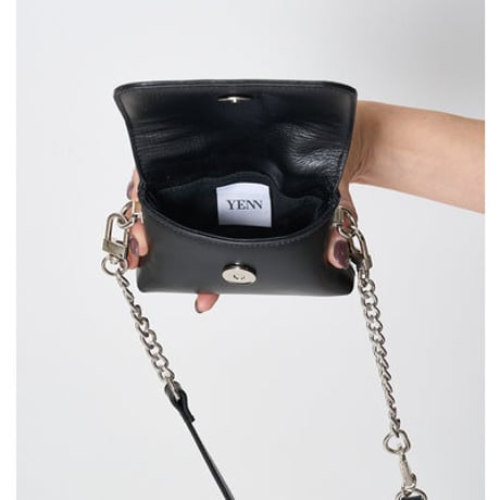 ★追加生産決定商品★【YENN】[Y252-02057-6] CHAIN BELT POUCH（ブラック）