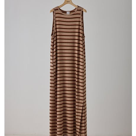 【YENN】[Y262-51049] STRIPE JERSEY DRESS