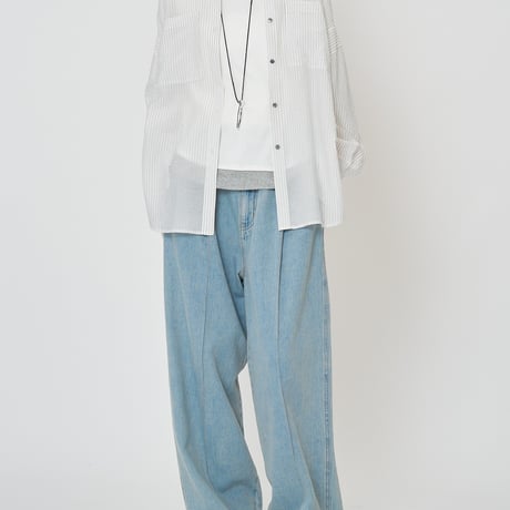 【CHIGNON】[8261-108KK] 配色ﾃﾚｺﾊｰﾌｽﾘｰﾌﾞPO