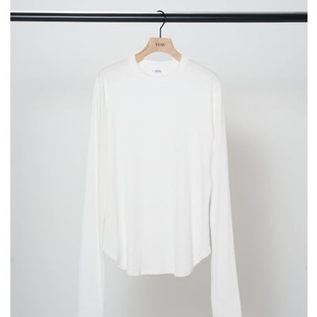 ★追加生産決定商品★【YENN】[Y263-81105]  COTTON RIB LONG TEE（納期：6月上旬～中旬）