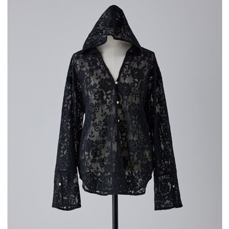 【YENN】[Y262-12047-2]] PORTABLE LACE HOODIE