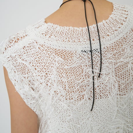 【CHIGNON】[9261-091GS] ｶｯﾄJQﾌﾘﾝｼﾞﾆｯﾄﾍﾞｽﾄ