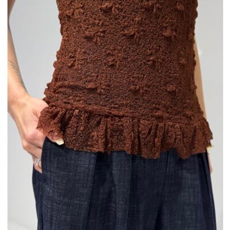 【Mewl】[M262-83092] ﾚｰｽﾌﾚﾝﾁﾀﾝｸ