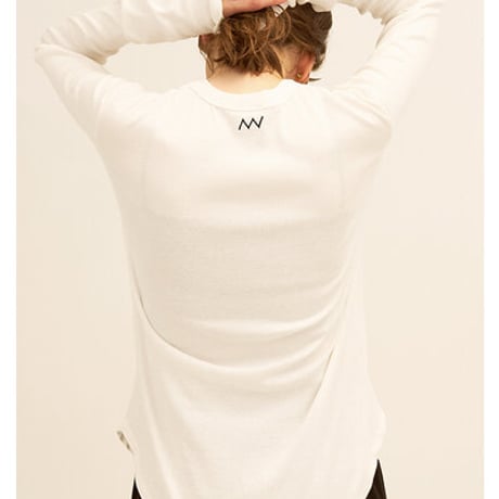 ★追加生産決定商品★【YENN】[Y263-81105]  COTTON RIB LONG TEE（納期：6月上旬～中旬）