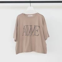 【CHIGNON】[8462-403KK] "AWE"ﾌﾟﾘﾝﾄｸﾛｯﾌﾟﾄﾞTee