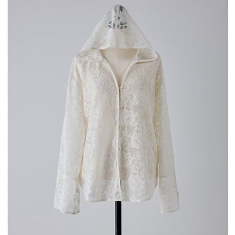 【YENN】[Y262-12047-2]] PORTABLE LACE HOODIE