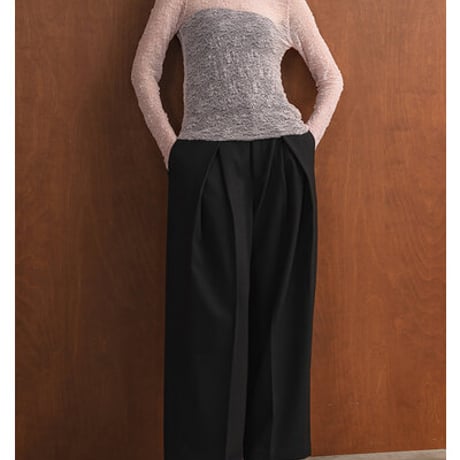 【Mewl】 ﾚｰｽﾛﾝｸﾞｽﾘｰﾌﾞTOPS[M263-83147]