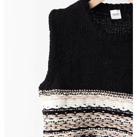 【YENN】[Y263-91099] MOLE JACQUARD VEST
