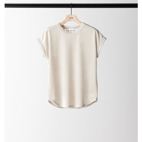 【YENN】[Y263-82088] VELVET SHORT SLV TEE