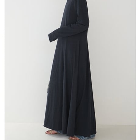 【YENN】[Y254-51135] SLUB FLARE DRESS