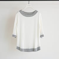 【CHIGNON】[8261-108KK] 配色ﾃﾚｺﾊｰﾌｽﾘｰﾌﾞPO