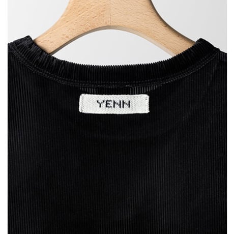 【YENN】[Y263-82088] VELVET SHORT SLV TEE