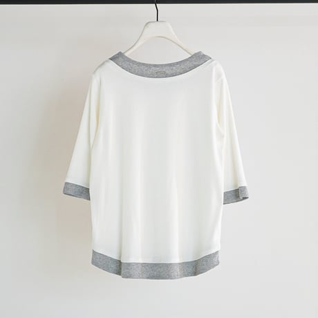 【CHIGNON】[8261-108KK] 配色ﾃﾚｺﾊｰﾌｽﾘｰﾌﾞPO