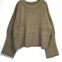 【CHIGNON】[9855-302JR] 編地MIXﾆｯﾄPO