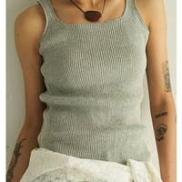 【YENN】[Y262-91060] LINEN RIB TANKTOP