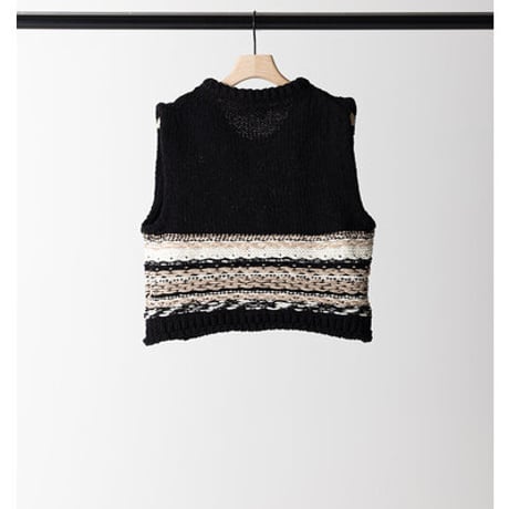 【YENN】[Y263-91099] MOLE JACQUARD VEST