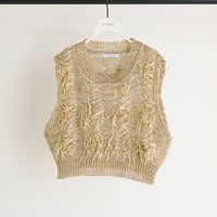 【CHIGNON】[9261-091GS] ｶｯﾄJQﾌﾘﾝｼﾞﾆｯﾄﾍﾞｽﾄ