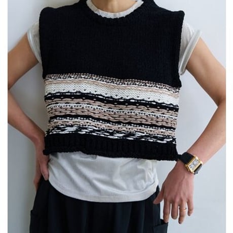 【YENN】[Y263-91099] MOLE JACQUARD VEST