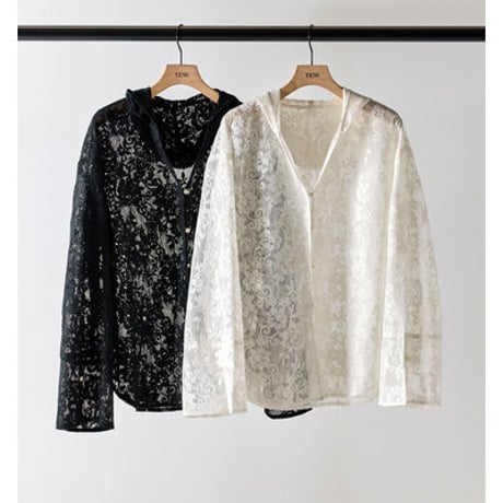 【YENN】[Y262-12047-2]] PORTABLE LACE HOODIE