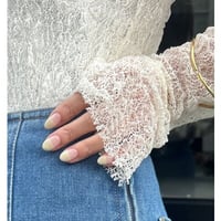 【Mewl】[M261-83021] ﾚｰｽﾎﾞｰﾄﾈｯｸTOPS