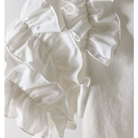 【Mewl】[M262-88090] 袖ｺﾝｼｬｽTOPS