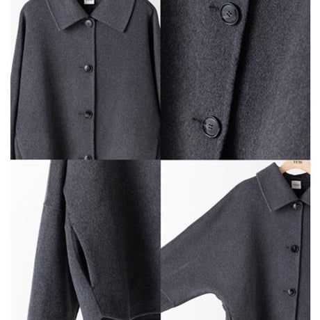【YENN】[Y263-71103] W FACE COLLARED JK