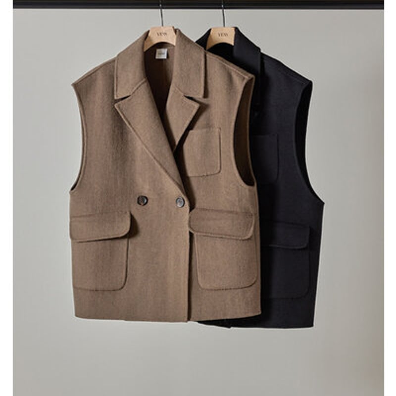トップス YENN DOUBLE FACE KNIT VEST YENN】DOUBLE FACE KNIT VEST_240418002550 | EGAM