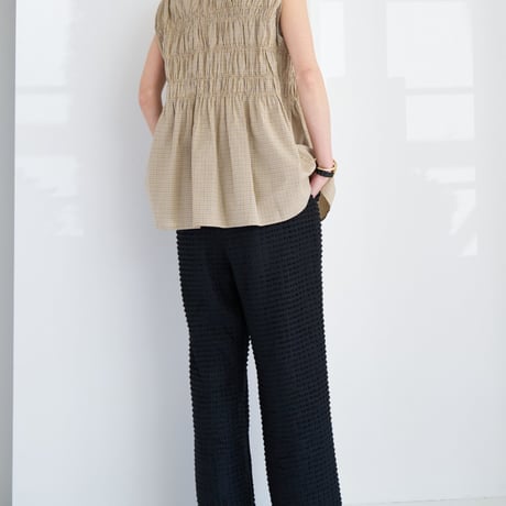 【CHIGNON】[1963-606KK] CHECKｼｬｰﾘﾝｸﾞﾌﾚﾝﾁBL