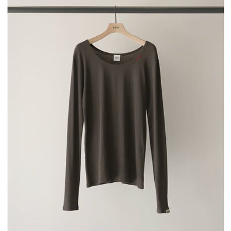 【YENN】[Y263-82089] U-NECK LONG TEE
