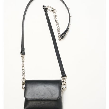 ★追加生産決定商品★【YENN】[Y252-02057-6] CHAIN BELT POUCH（ブラック）
