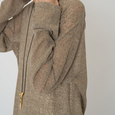 【CHIGNON】[8861-068GL] ｼｱｰﾌｰﾃﾞｨﾆｯﾄｿｰ