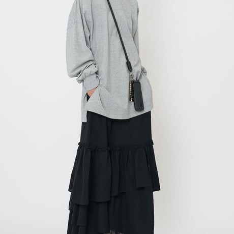 【CHIGNON】[8261-015KK] 度詰天竺ﾎﾞｰﾄﾈｯｸﾛﾝT