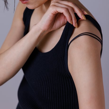 【CHIGNON】[0053-427SH] Wﾗｲﾝｺｰﾄﾞﾌﾞﾗｽﾄﾗｯﾌﾟ