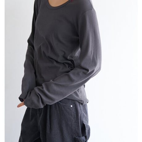 【YENN】[Y263-82089] U-NECK LONG TEE