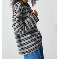 【YENN】[Y261-11009] STP LONG TEE BLOUSE