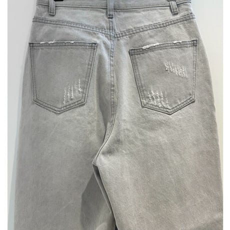 【YENN】[Y252-31067] HIGH RISE TUCK WIDE（ライトグレー）