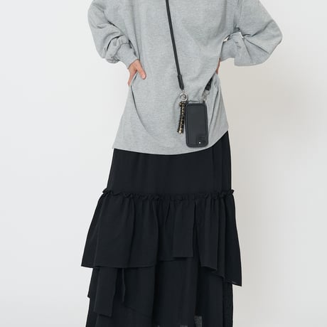 【CHIGNON】[8261-015KK] 度詰天竺ﾎﾞｰﾄﾈｯｸﾛﾝT