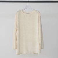 【CHIGNON】[8964-047KK] ｼｱｰﾍﾞﾛｱﾎﾞｰﾀﾞｰﾛﾝTEE