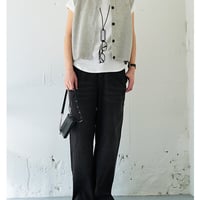 【YENN】[Y262-91061] LINEN SHEER VEST