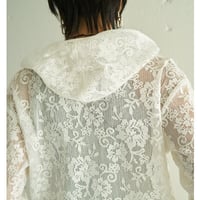 【YENN】[Y262-12047-2]] PORTABLE LACE HOODIE