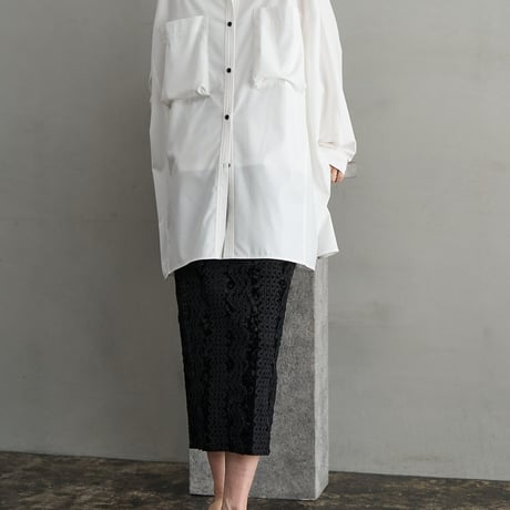 【CHIGNON】[2864-145GL] ﾍﾞﾛｱ刺繍ﾍﾟﾝｼﾙSK（ﾌﾞﾗｯｸﾜﾝｶﾗｰ）