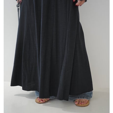 【YENN】[Y254-51135] SLUB FLARE DRESS