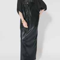 【CHIGNON】[5264-016MK] ﾌｪｲｸﾚｻﾞｰｽﾄﾗｯﾌﾟﾄﾞﾚｽ