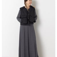 【YENN】[Y263-52084] JERSEY FLARE DRESS