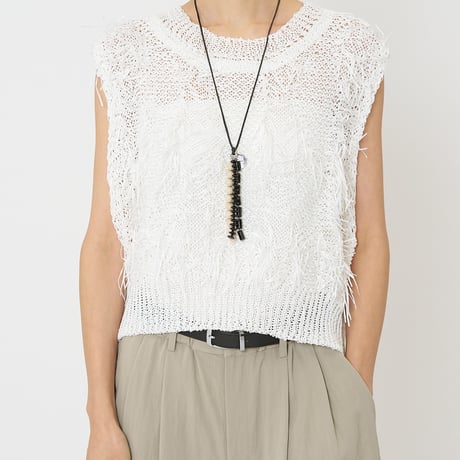 【CHIGNON】[9261-091GS] ｶｯﾄJQﾌﾘﾝｼﾞﾆｯﾄﾍﾞｽﾄ