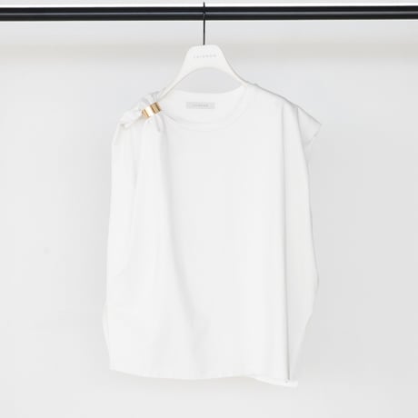 【CHIGNON】[8262-398GS] ﾒﾀﾙｸﾘｯﾌﾟ付きﾀｯｸTOPS