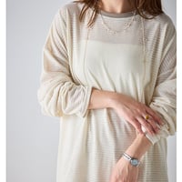 【CHIGNON】[8463-748KK] ｼｱｰﾎﾞｰﾀﾞｰﾛﾝTEE