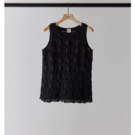 【YENN】[Y262-81053] SHRUNK LACE TANKTOP