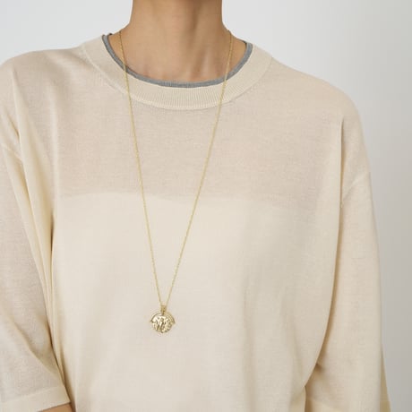 【CHIGNON】[9261-087GS] 衿配色ﾊｰﾌｽﾘｰﾌﾞﾆｯﾄ