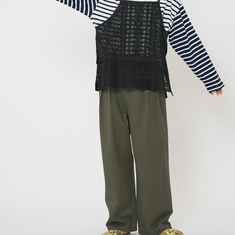 【CHIGNON】[1861-050BZ] ﾊﾟｯﾁﾜｰｸﾚｰｽｷｬﾐｿｰﾙ